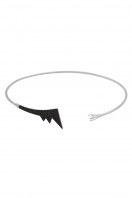 Irriverent choker rhodium - new