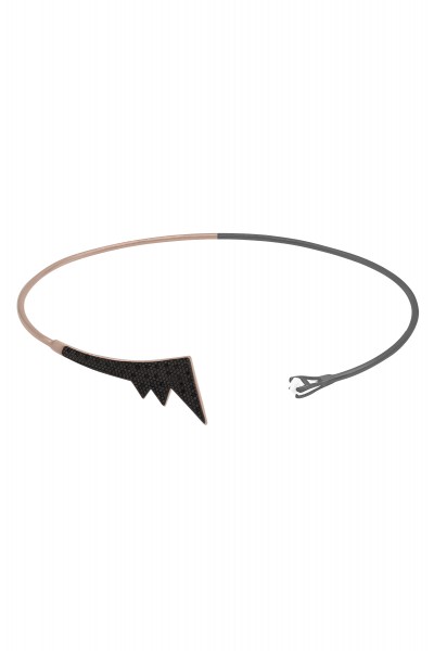 Irriverent choker rose-gunmetal - new